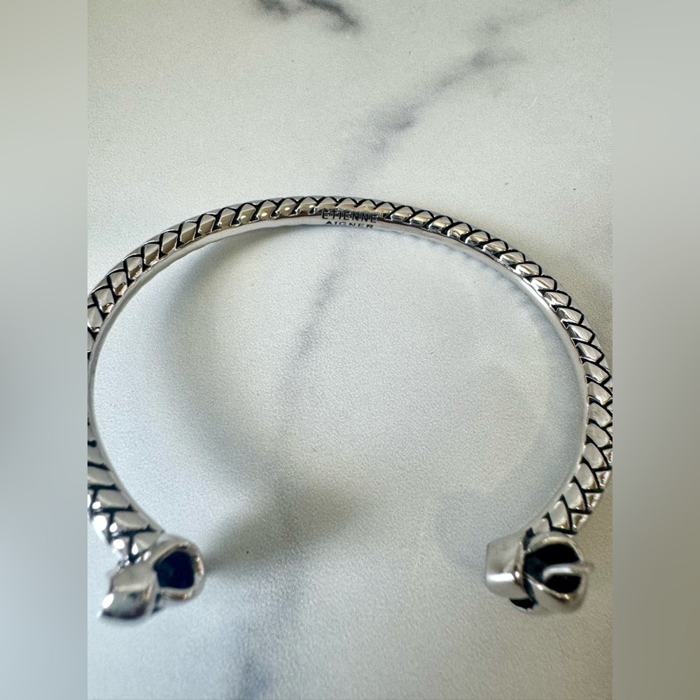 Etienne Aigner Knotted Cuff Bracelet – Silver, New in Box w/ Dust Bag - Picture 4 of 4
